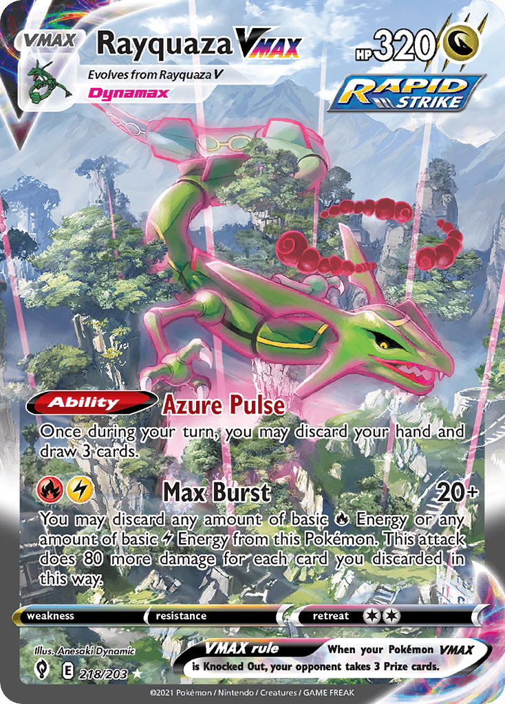 Rayquaza VMAX — Evolving Skies #218