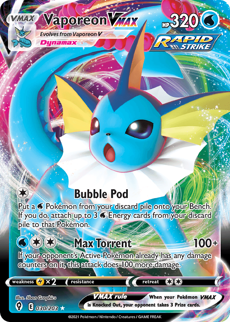 Vaporeon VMAX — Evolving Skies #30