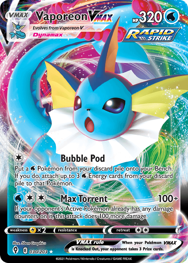 Vaporeon VMAX — Evolving Skies #30