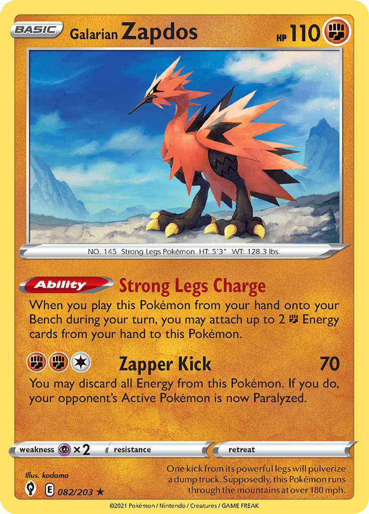 Galarian Zapdos — Evolving Skies #82