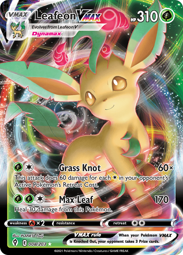 Leafeon VMAX — Evolving Skies #8