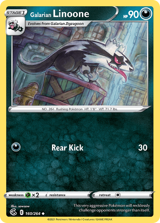 Galarian Linoone — Fusion Strike #160