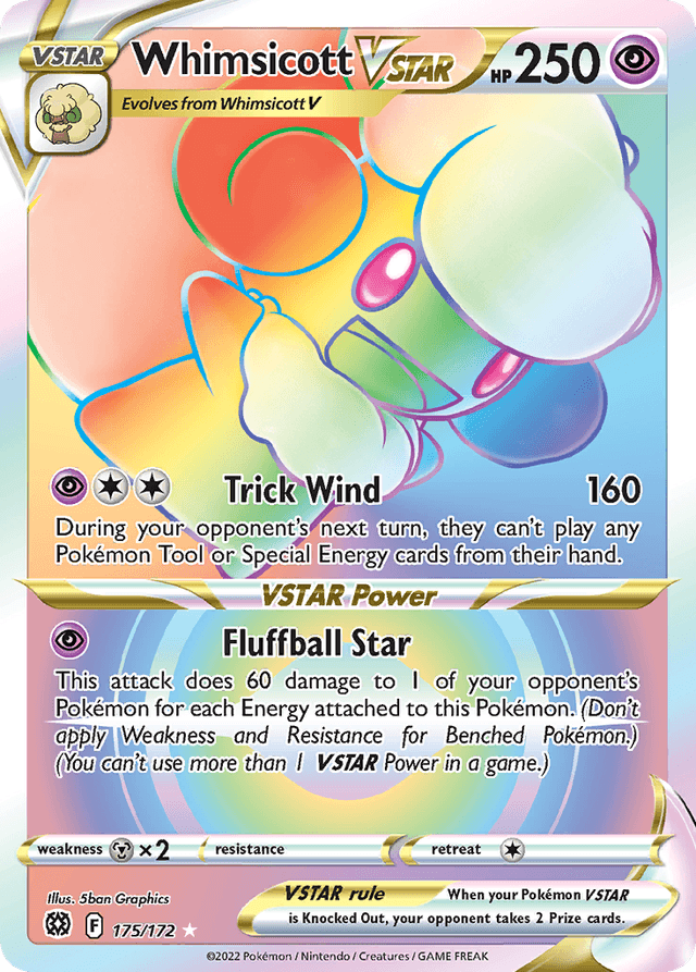 Whimsicott VSTAR — Brilliant Stars #175