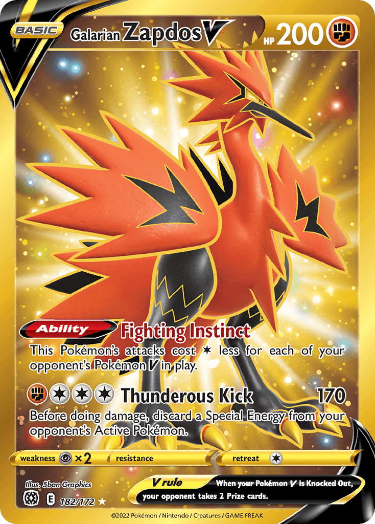 Galarian Zapdos V — Brilliant Stars #182