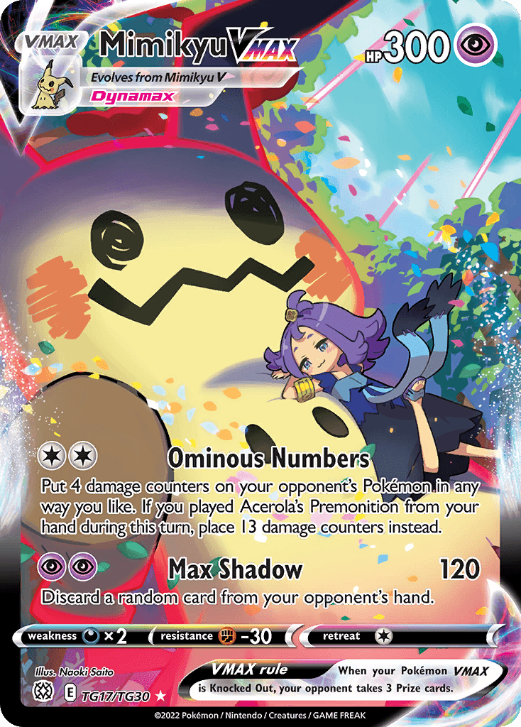 Mimikyu VMAX — Brilliant Stars Trainer Gallery #TG17