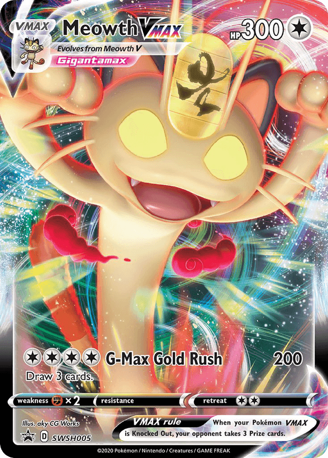 Meowth VMAX — SWSH Black Star Promos #SWSH005