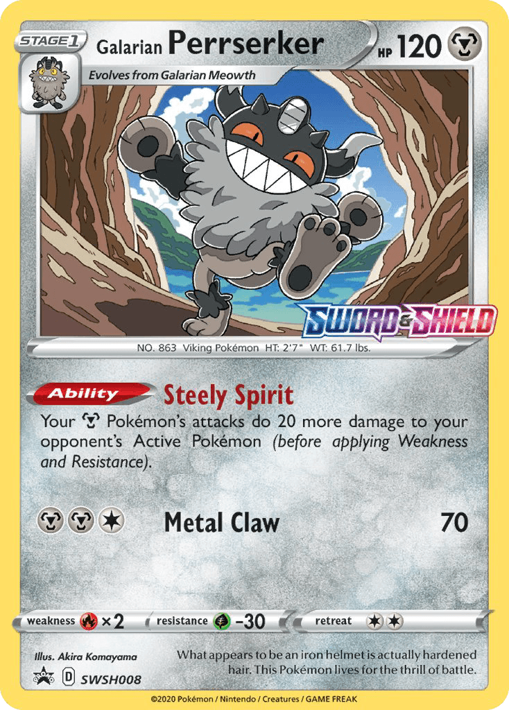 Galarian Perrserker — SWSH Black Star Promos #SWSH008