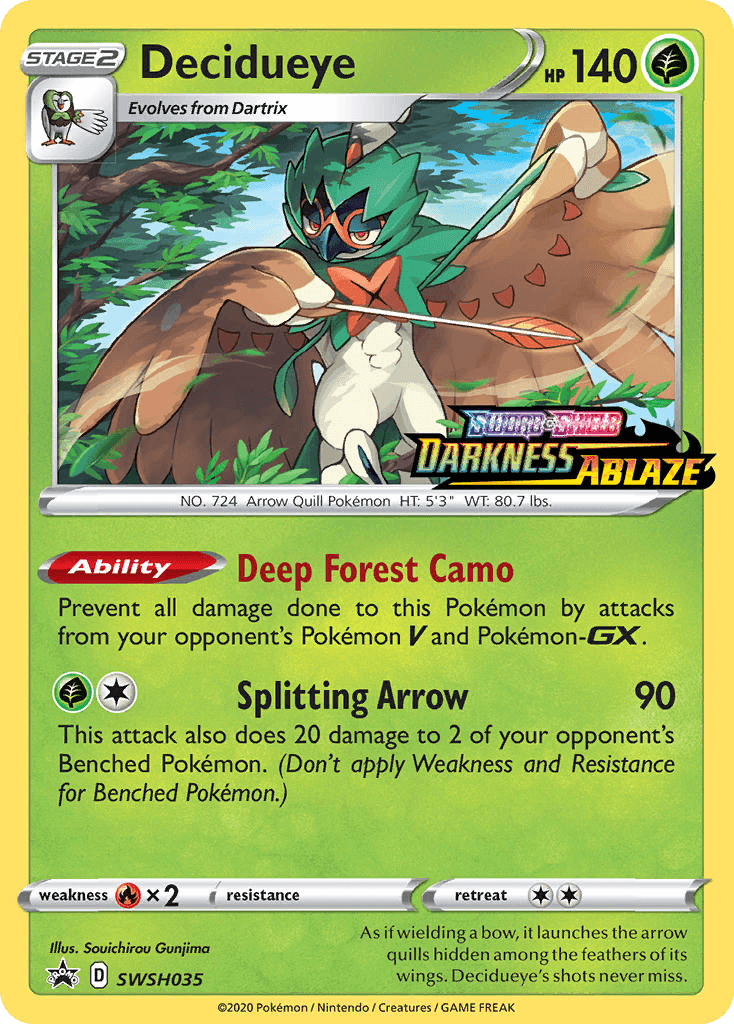 Decidueye — SWSH Black Star Promos #SWSH035