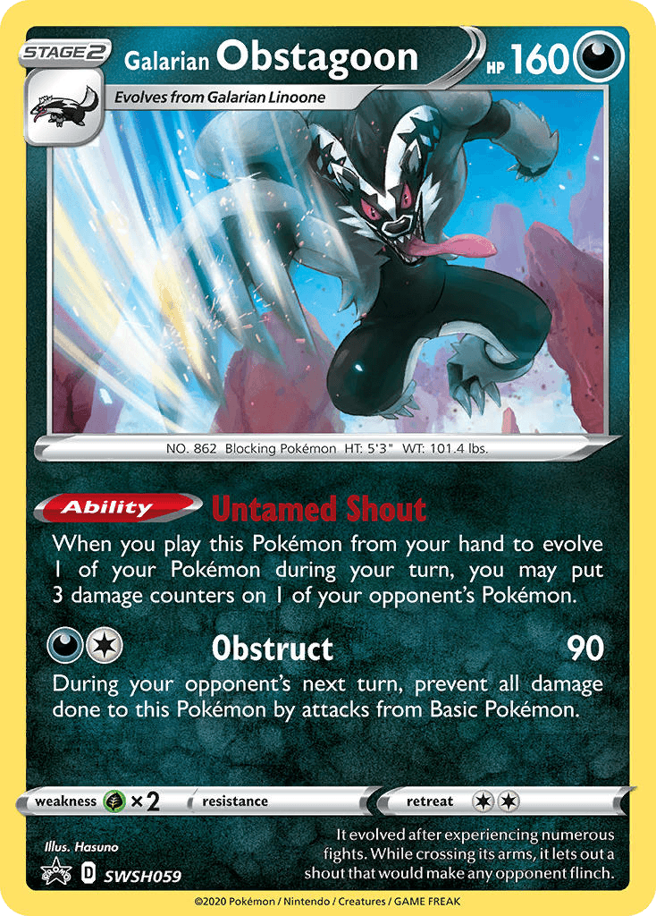 Galarian Obstagoon — SWSH Black Star Promos #SWSH059