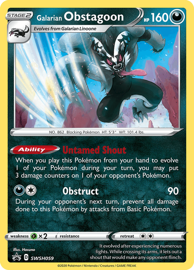 Galarian Obstagoon — SWSH Black Star Promos #SWSH059