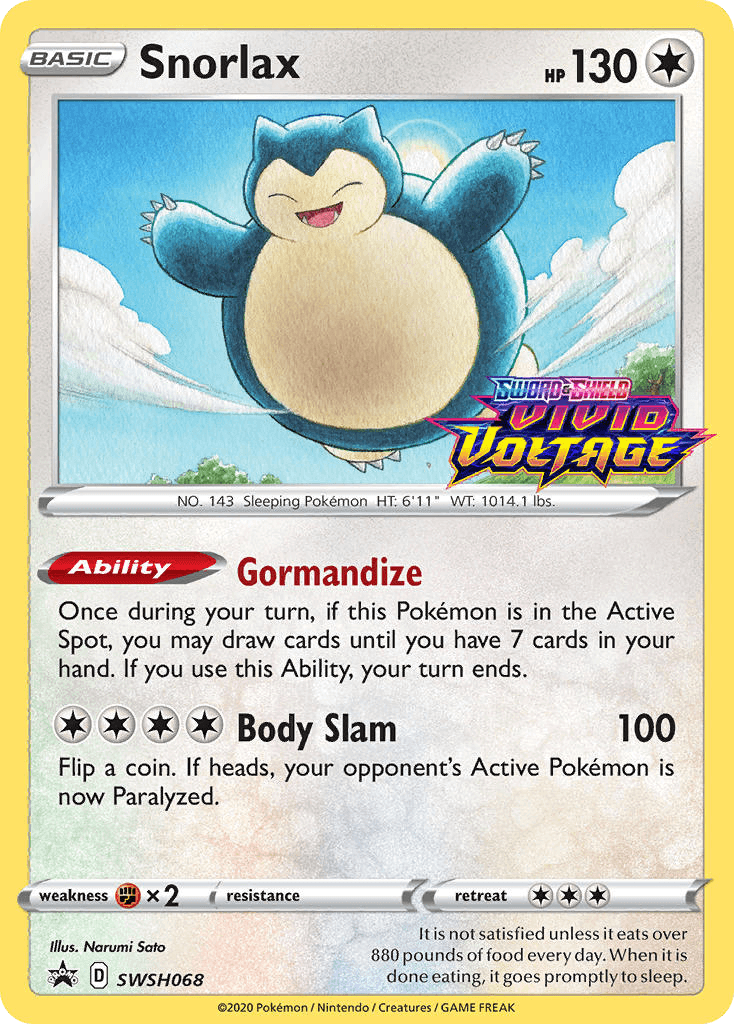 Snorlax — SWSH Black Star Promos #SWSH068