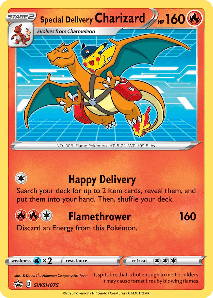Special Delivery Charizard — SWSH Black Star Promos #SWSH075