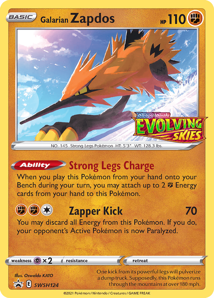 Galarian Zapdos — SWSH Black Star Promos #SWSH124