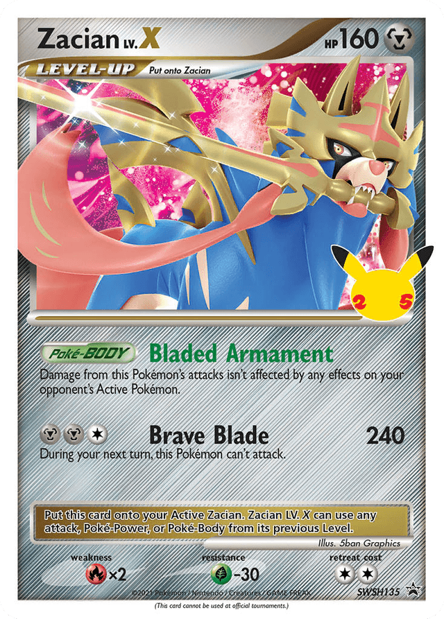 Zacian LV.X — SWSH Black Star Promos #SWSH135