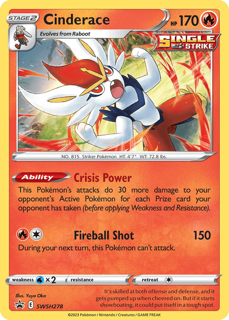Cinderace — SWSH Black Star Promos #SWSH278