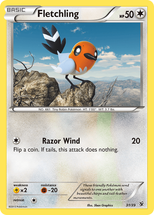 Fletchling — Kalos Starter Set #31