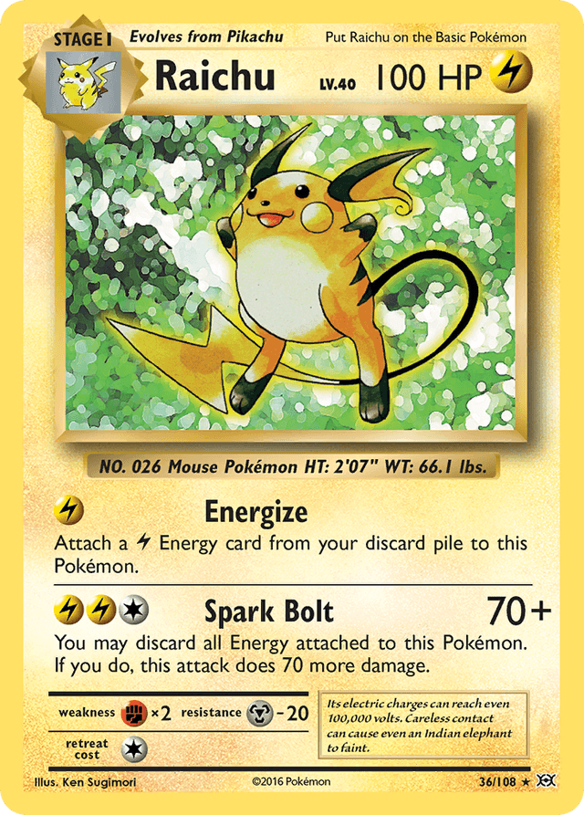 Raichu — Evolutions #36