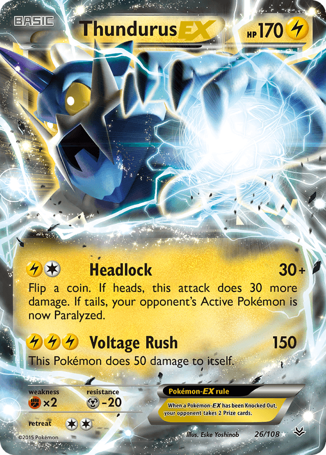 Thundurus-EX — Roaring Skies #26