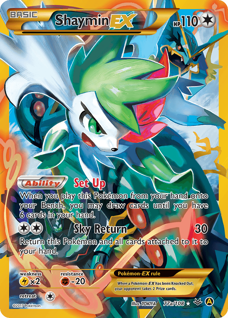 Shaymin-EX — Roaring Skies #77a