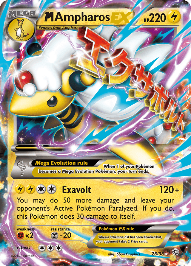 M Ampharos-EX — Ancient Origins #28