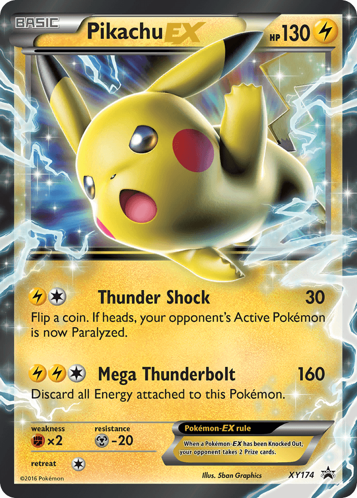 Pikachu-EX — XY Black Star Promos #XY174