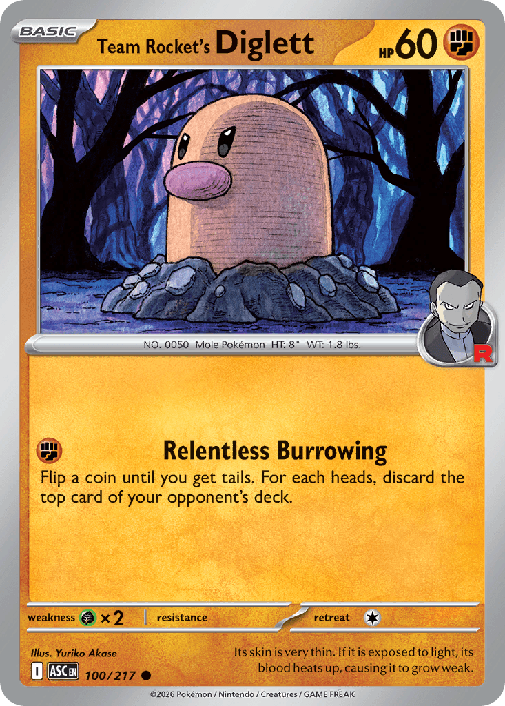 Team Rocket's Diglett — Ascended Heroes #100