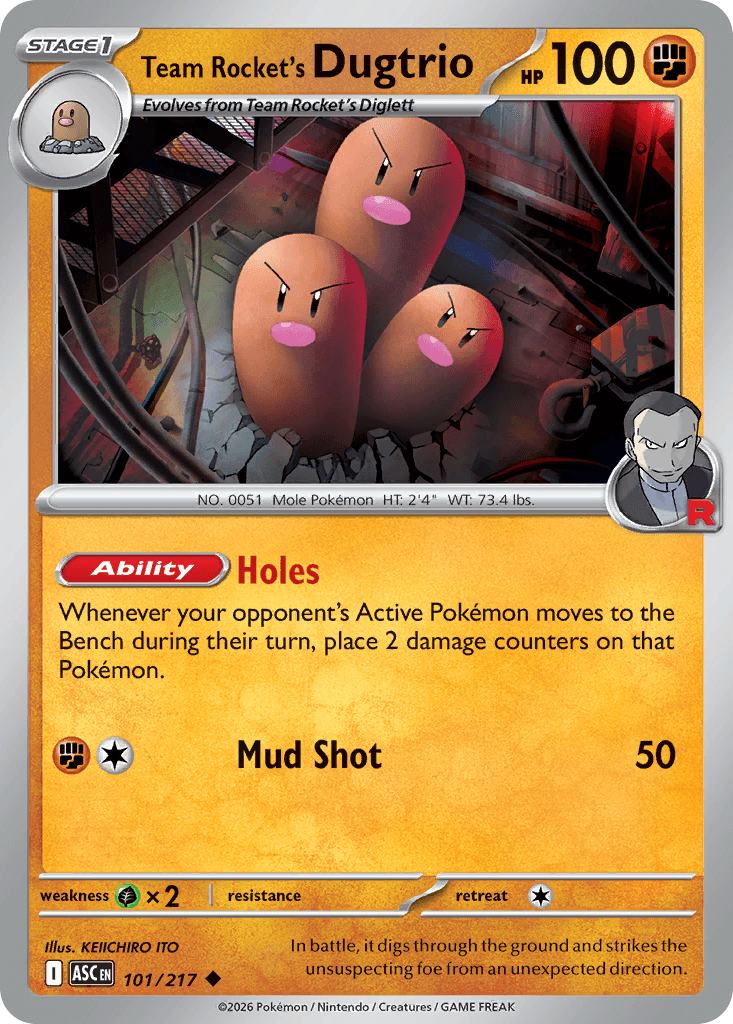 Team Rocket's Dugtrio — Ascended Heroes #101