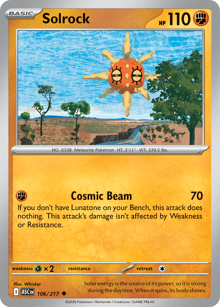 Solrock — Ascended Heroes #106