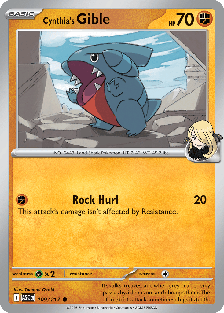 Cynthia's Gible — Ascended Heroes #109