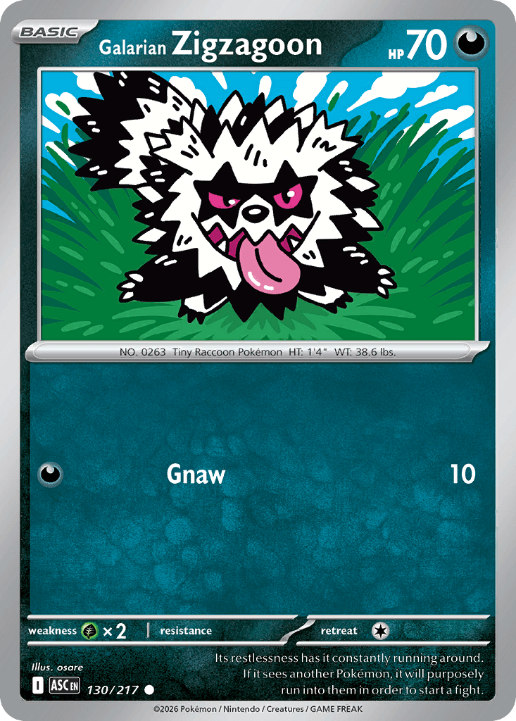 Galarian Zigzagoon — Ascended Heroes #130