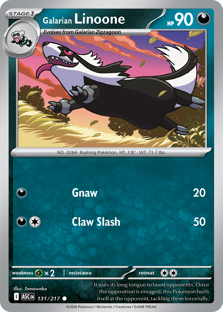 Galarian Linoone — Ascended Heroes #131