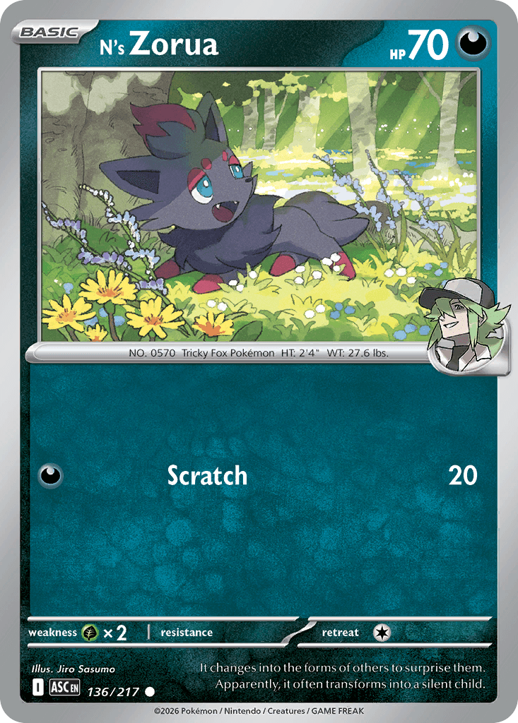 N's Zorua — Ascended Heroes #136
