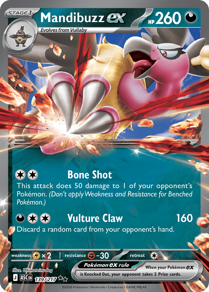 Mandibuzz ex — Ascended Heroes #139