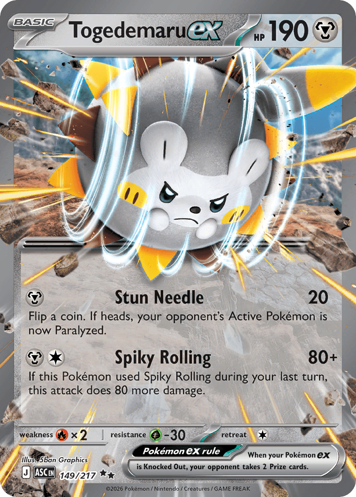 Togedemaru ex — Ascended Heroes #149