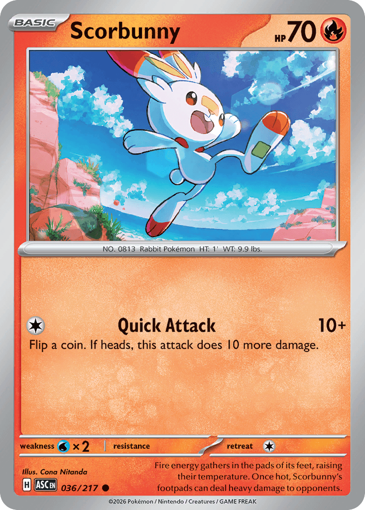 Scorbunny — Ascended Heroes #36
