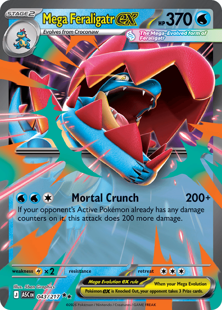 Mega Feraligatr ex — Ascended Heroes #43