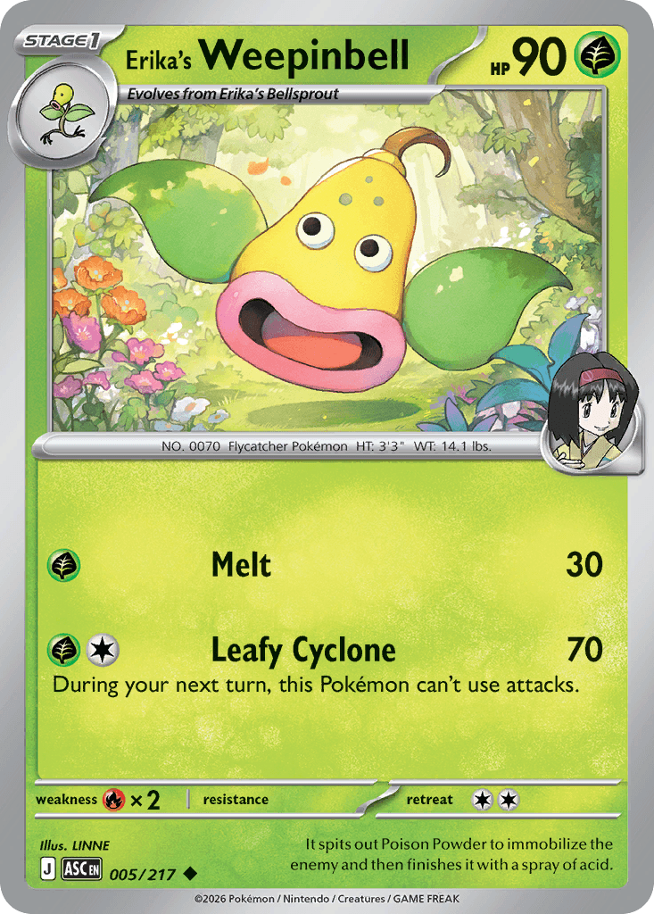 Erika's Weepinbell — Ascended Heroes #5