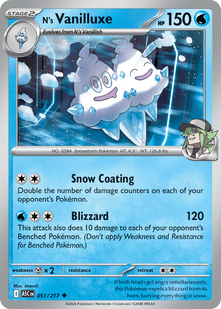 N's Vanilluxe — Ascended Heroes #51