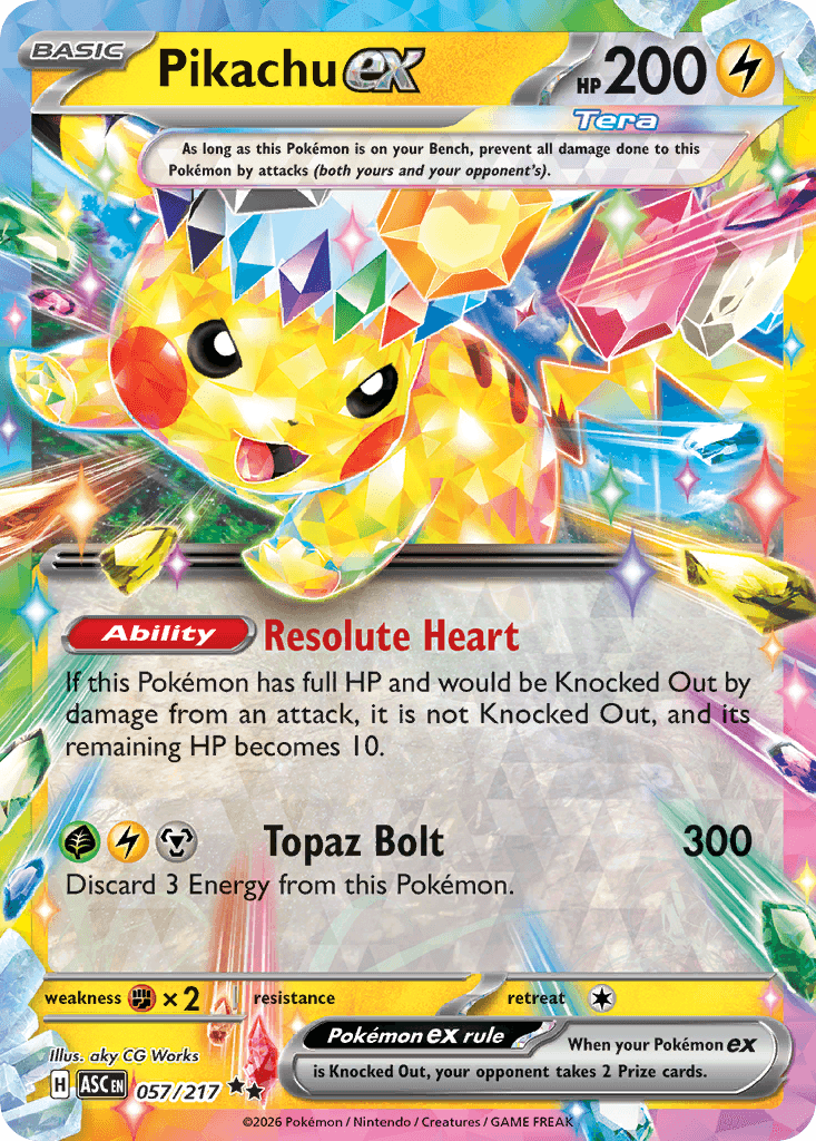 Pikachu ex — Ascended Heroes #57