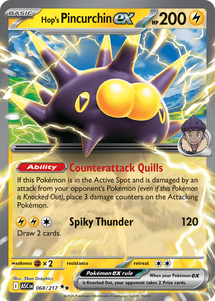 Hop's Pincurchin ex — Ascended Heroes #68