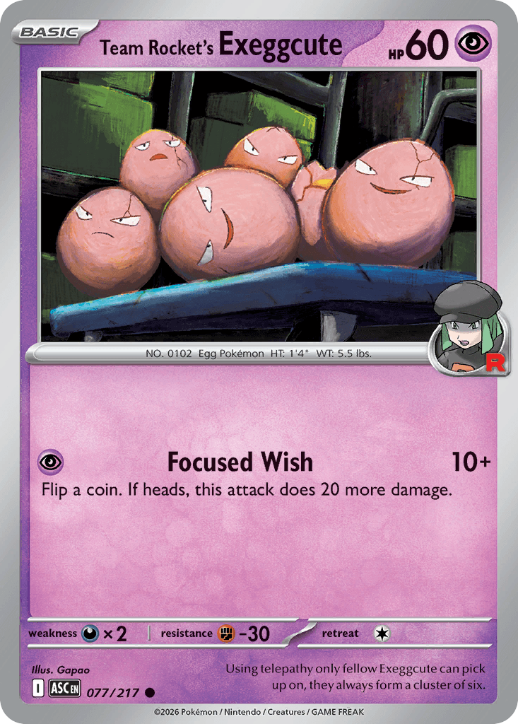 Team Rocket's Exeggcute — Ascended Heroes #77