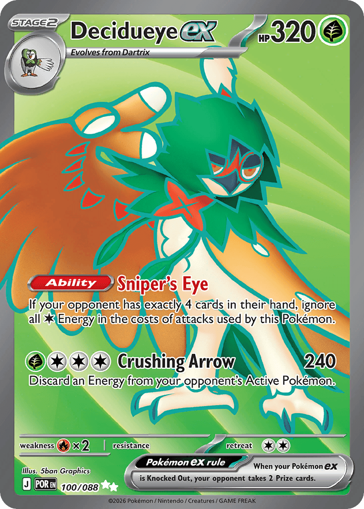 Decidueye ex — Perfect Order #100