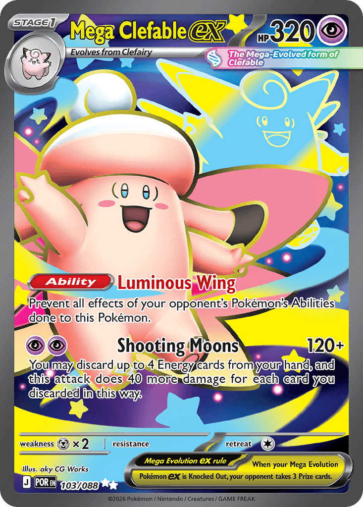 Mega Clefable ex — Perfect Order #103
