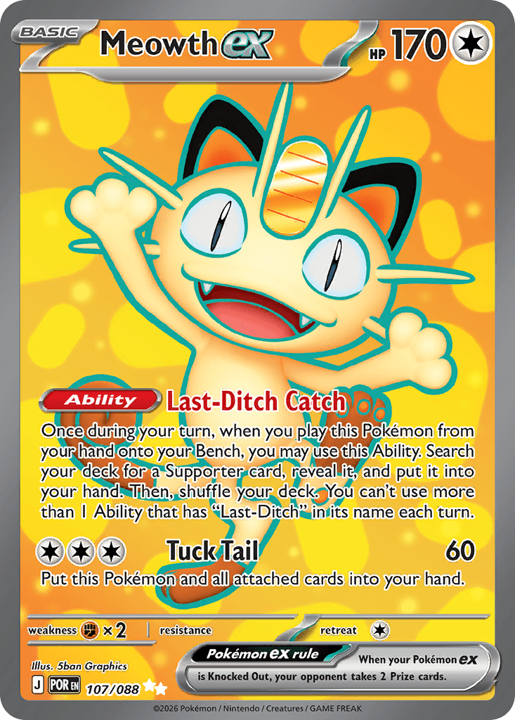 Meowth ex — Perfect Order #107