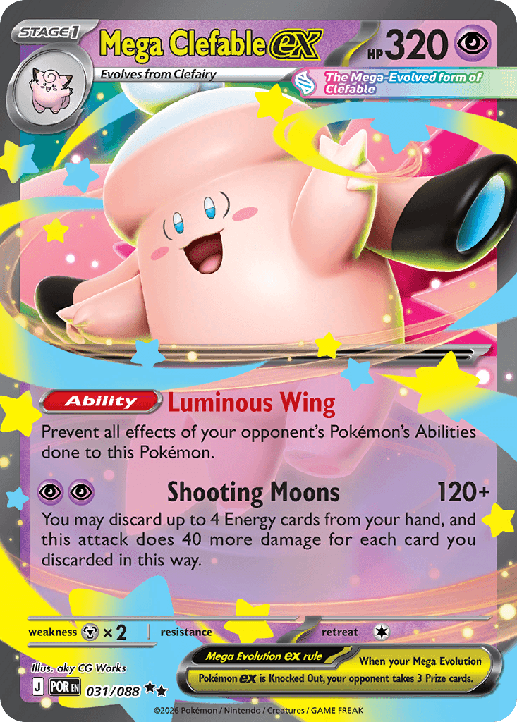 Mega Clefable ex — Perfect Order #31