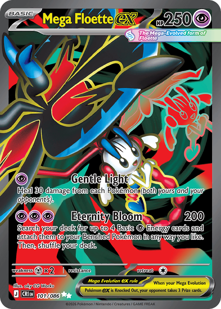 Mega Floette ex — Chaos Rising #101