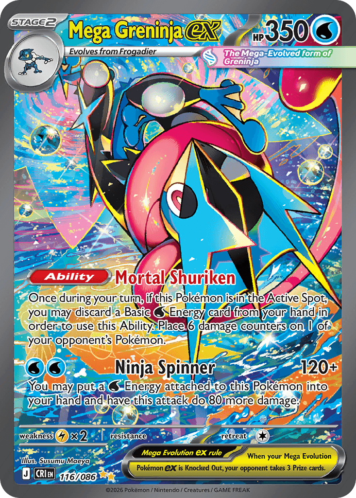Mega Greninja ex — Chaos Rising #116