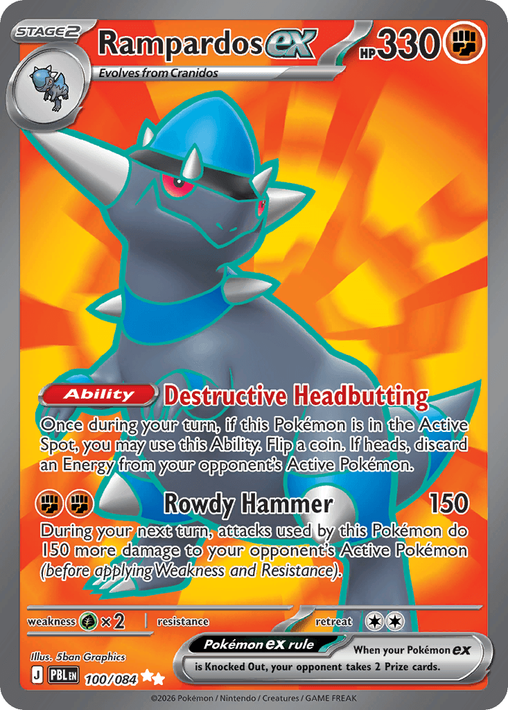 Rampardos ex — Pitch Black #100