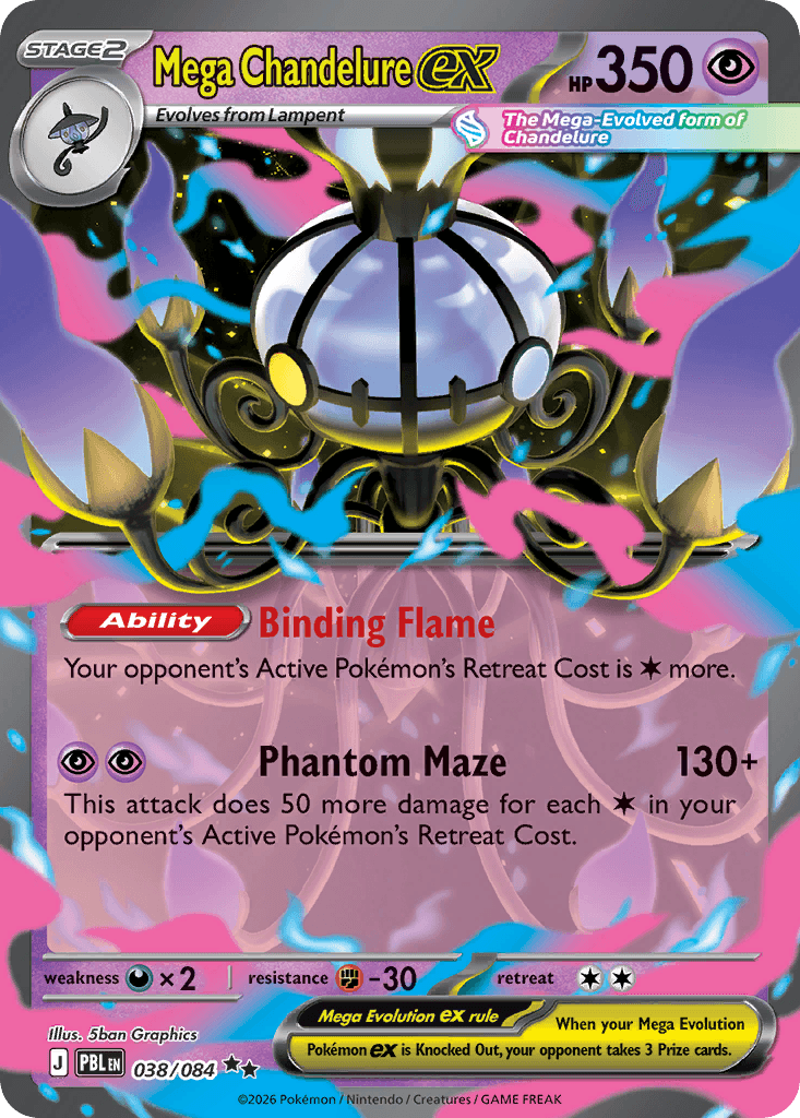 Mega Chandelure ex — Pitch Black #38