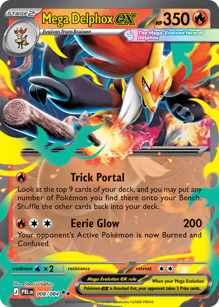 Mega Delphox ex — Pitch Black #8